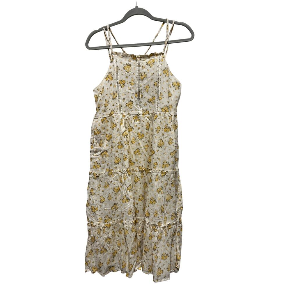 Hayden Sundress with little yellow flowers adjustable straps Size small NWT